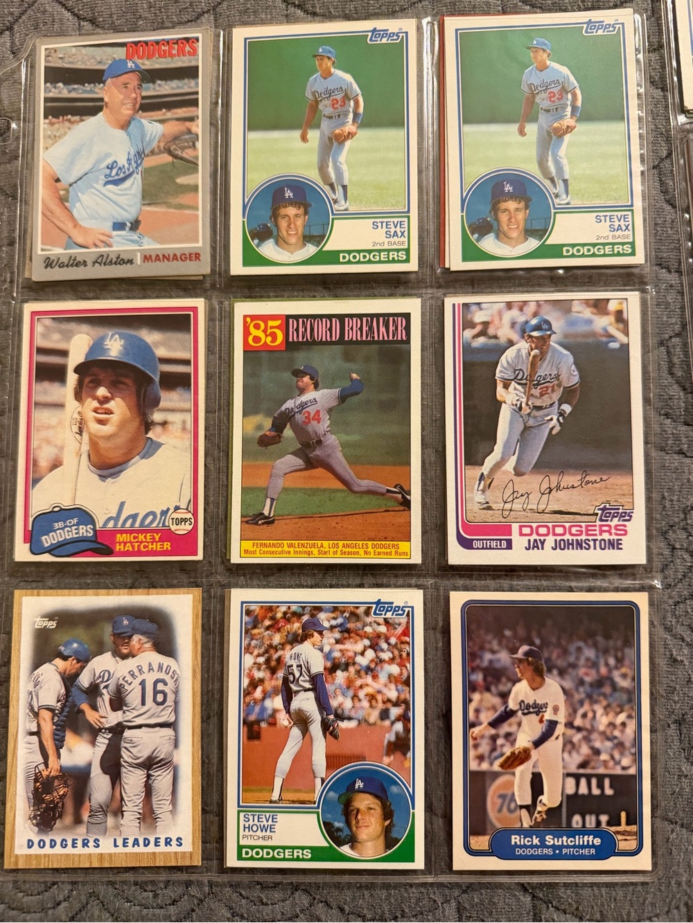 Topps Dodgers Baseball Cards - Blue & Green Highlights